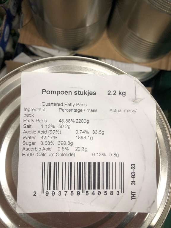 2,2 kg pompoenstukjes