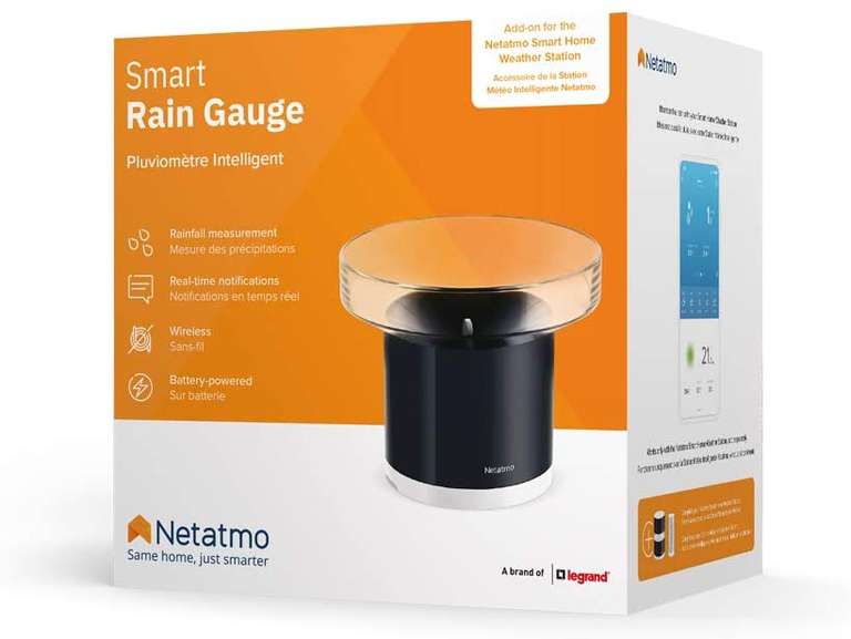 Netatmo NRG01-WW Draadloze Slimme Regenmeter Voor Het Netatmo Slim Weerstation