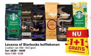 LavAzza of Starbucks koffiebonen 1+1 gratis