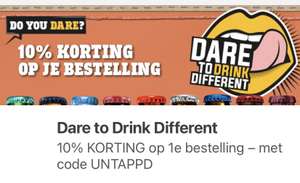 10% korting Dare to drink different