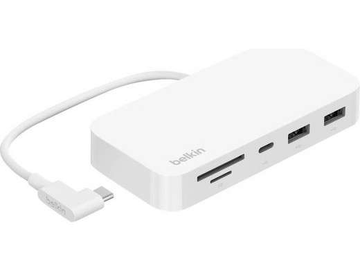 Belkin USB-C 6-in-1 Multiport Hub met Plakstrip voor €24,95 @ iBOOD