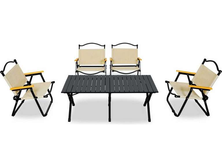 Feel Home camping set | tafel + 4 stoelen - inklapbaar + draagtas