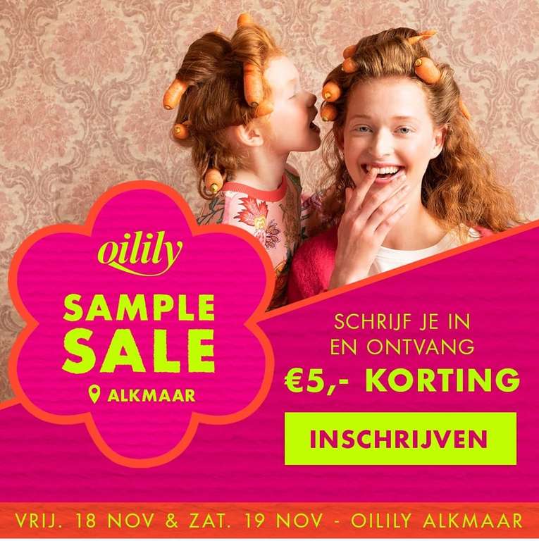 Oilily Sample Sale kortingen tot 60% : 18 en 19 november in Alkmaar