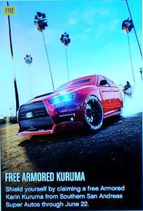 Gratis Karin Kuruma (armored) GTA V (PS5, Xbox X/S)