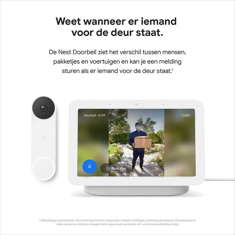 Google Nest Doorbell (batterij) slimme deurbel voor €144,95 @ tink