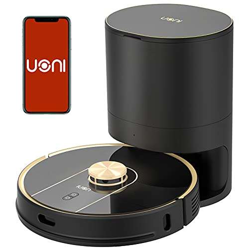 UONI V980 Plus robotstofzuiger met Lidar, dweilfunctie en stofopvangbak