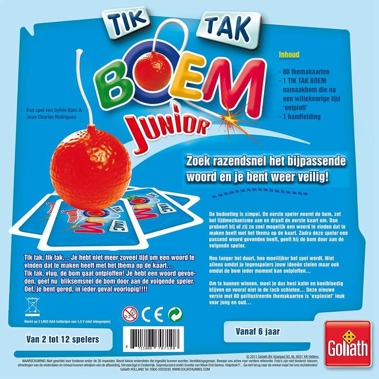 Tik Tak Boem Junior kaartspel voor €8,48 @ Amazon NL / Bol.com