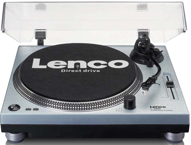 [Nog 1 op voorraad] Lenco L-3809ME - Platenspeler met USB - Stofkap - Metallic Blauw