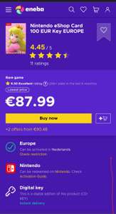 100 euro Nintendo eShop tegoed