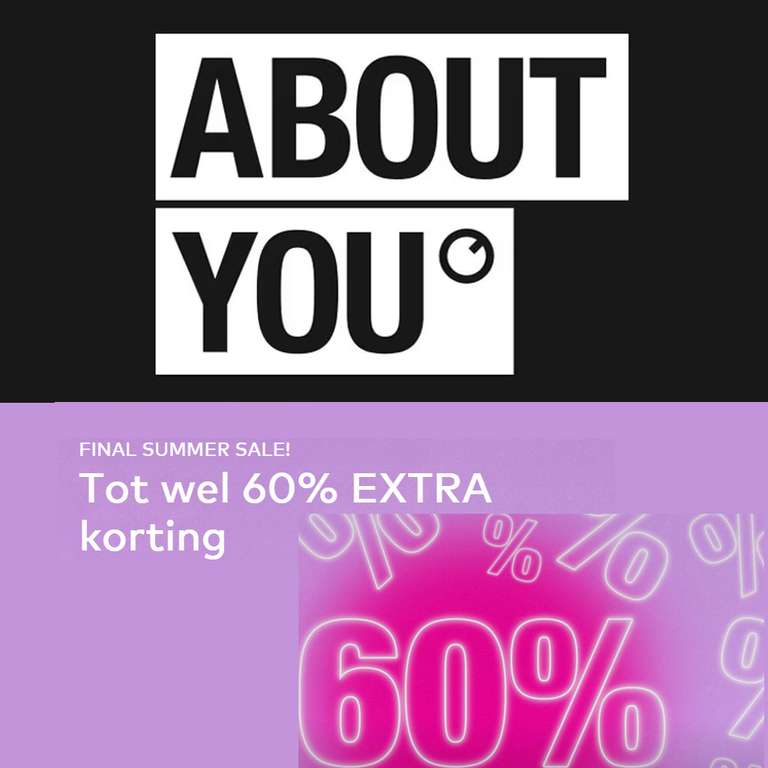 Sale tot -75% + tot 60% EXTRA korting @ About You