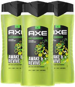 Axe Anti-Hangover XL Men's Shower Gel 3-Pack Body Hair Face 3-in-1
