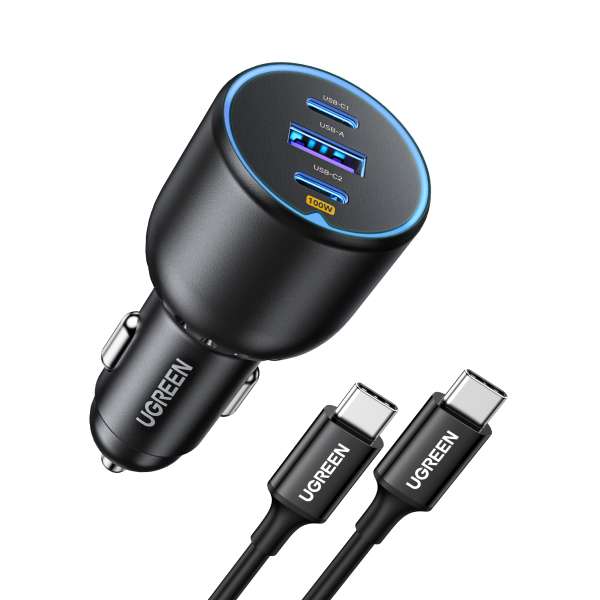 UGREEN 130W 3-Port PD 100W PD3.0/QC4.0/PPS Fast Car Charger (was 49,99!)