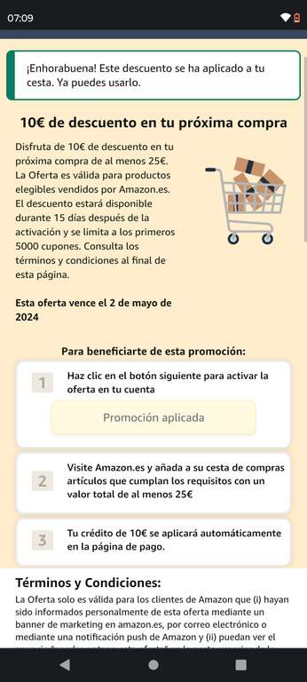 Amazon.es 10 euro korting vanaf 25 euro