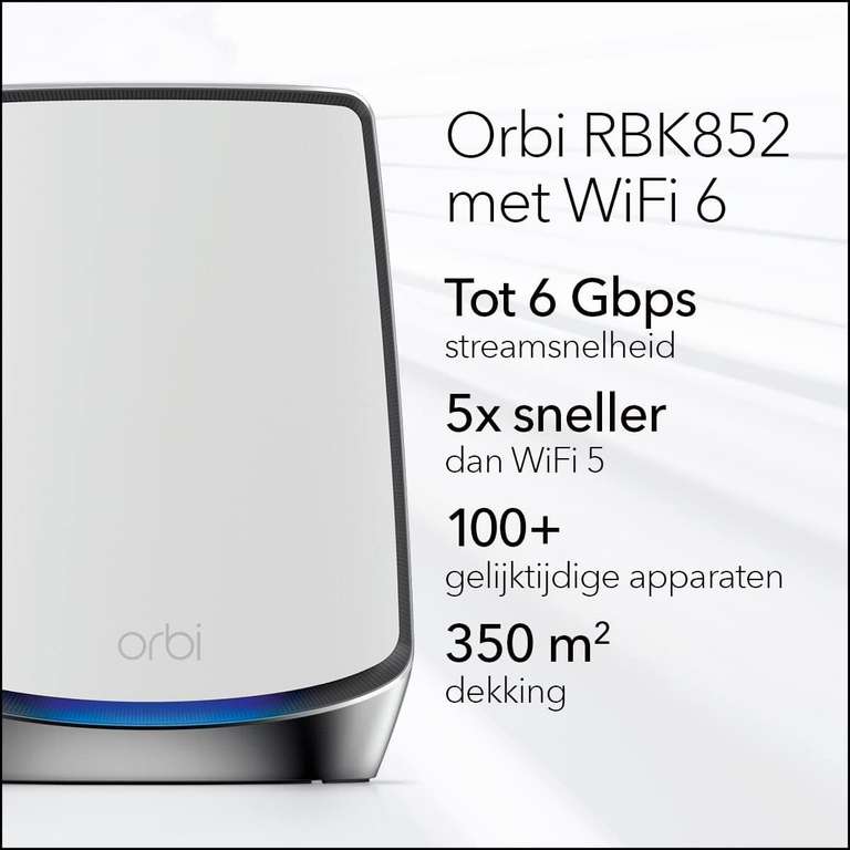 Netgear Orbi RBK852 AX6000 Wifi 6 Mesh System (2 stuks)