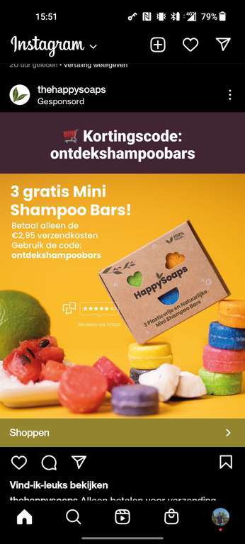 3 mini Happysoaps plasticvrije & vegan shampoobars proberen