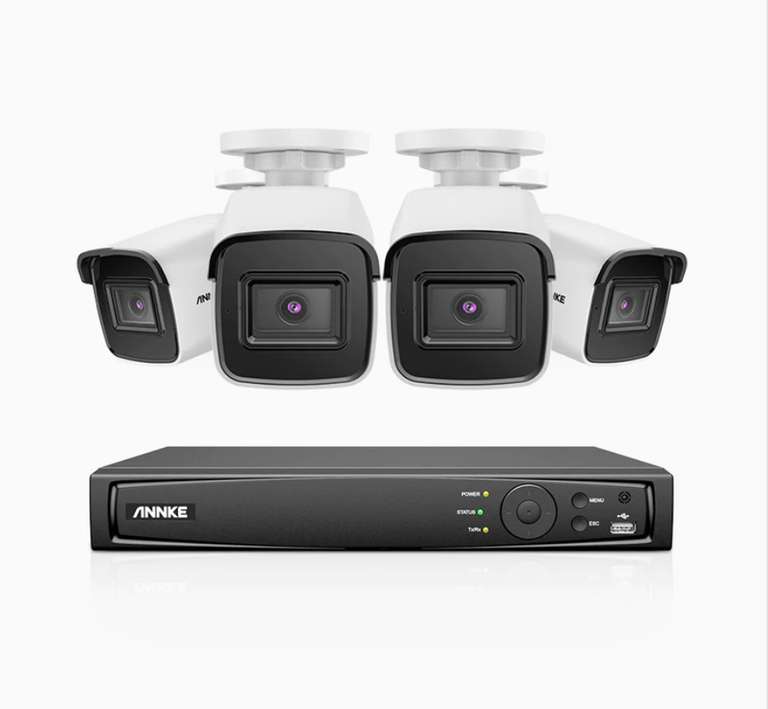 Annke H800 4K Ultra HD 8 Kanaals 4 Camera PoE Beveiligingscamera systeem voor €313,19 @ Annke