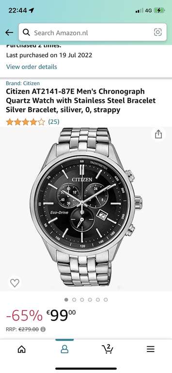Citizen AT2141-87E Men's Chronograph Quartz Watch with Stainless Steel Bracelet Silver Bracelet, siliver, 0, strapping