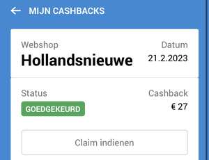 Gratis geld Hollands Nieuwe en CashbackXL