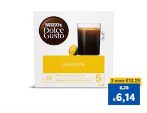 Nescafé Dolce GustoXL dozen 2 voor €12,29 via de app van Lidl