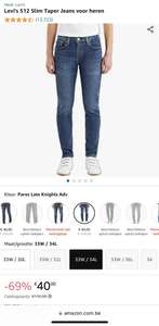 Amazon.com.be Levi's 512 Slim Taper Jeans voor heren