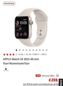Apple Watch SE 40mm Starlight
