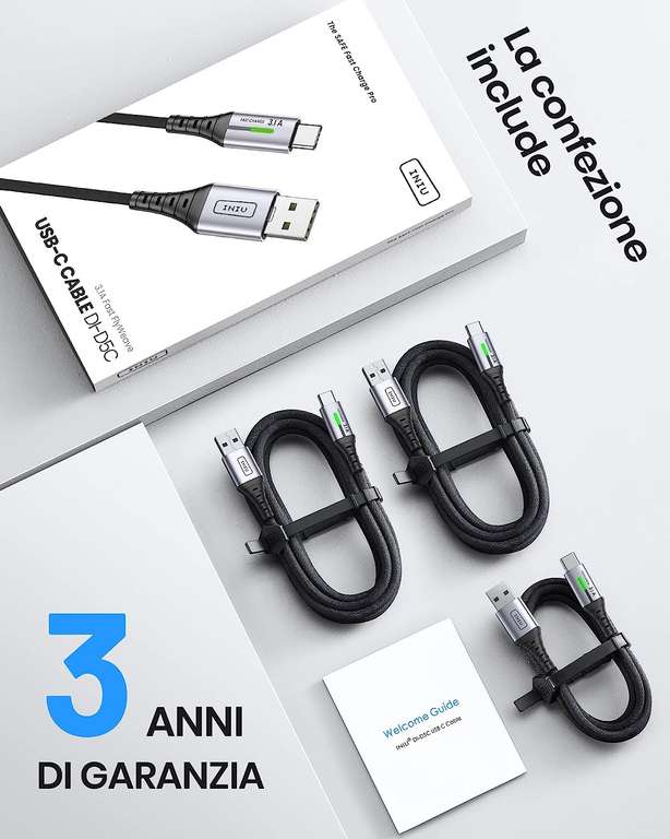 INIU USB C Cable, 3 Pack