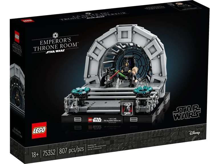 (Pre-order) "LEGO Star Wars 75353 Endor Speeder Chase Diorama" en "75352 Emperor's Throne Room Diorama" aanbieding