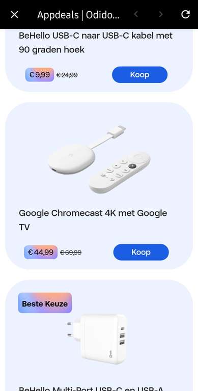 ALLEEN ODIDO KLANTEN! Google Chromecast 4k met Google tv
