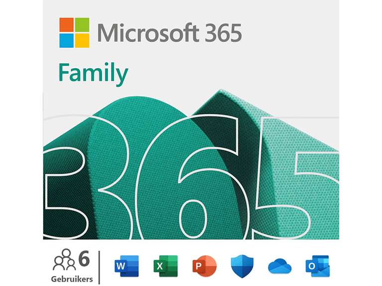 Microsoft 365 Family - Jaarabonnement - 6 Gebruikers