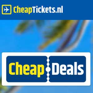 €20, €30 / €50* of €100* korting op je vliegticket @ Cheaptickets