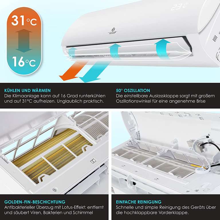Kesser Split airconditionerset DIY airco @Amazon.nl