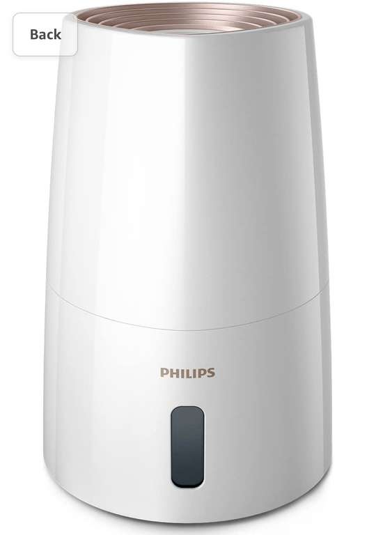 Philips 3000 Series Humidifier - 45 m² Humidifier with NanoCloud Technology, 3 Speeds, Sleep Mode, 3L Reservoir (HU3916/10) Wit