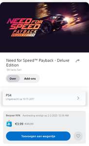 Need for speed Payback Deluxe edition | Playstation