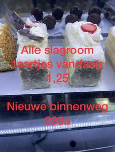 [Rotterdam] Slagroomtaartjes voor €1,25