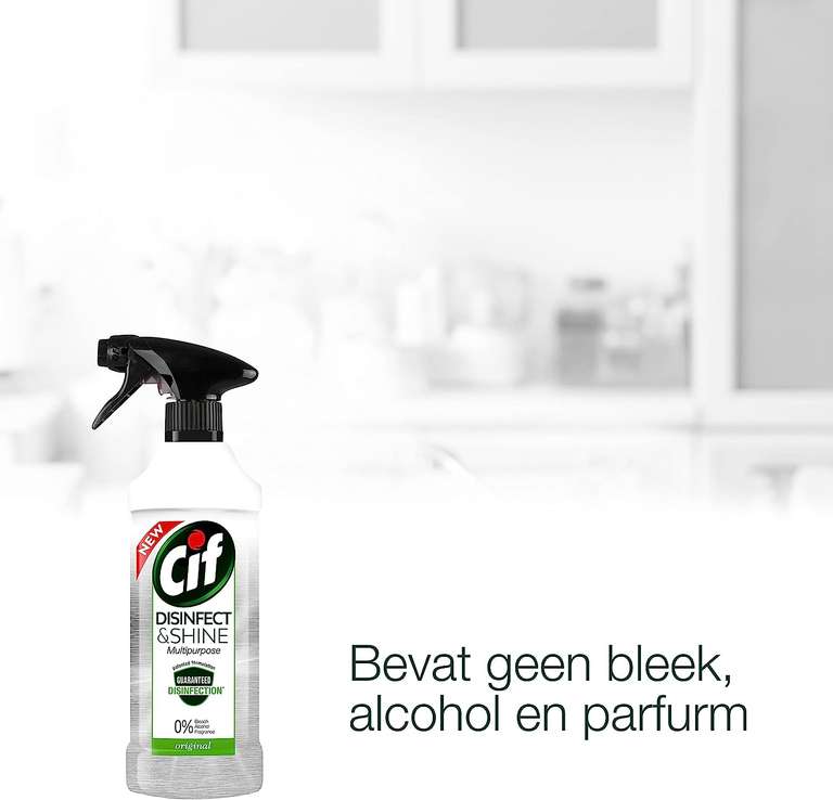 (PRIME) CIF Disinfect & Shine Desinfectie spray - 6 x 500 ml (€ 1,42 per stuk)