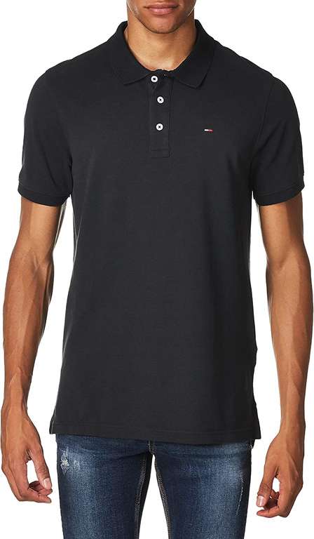 Tommy Jeans Slim Fit Polo zwart voor €27,93 @ Amazon.nl