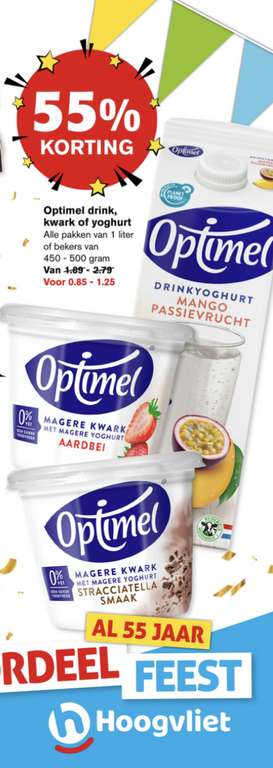 Optimel drink, kwark of yoghurt: 55% korting