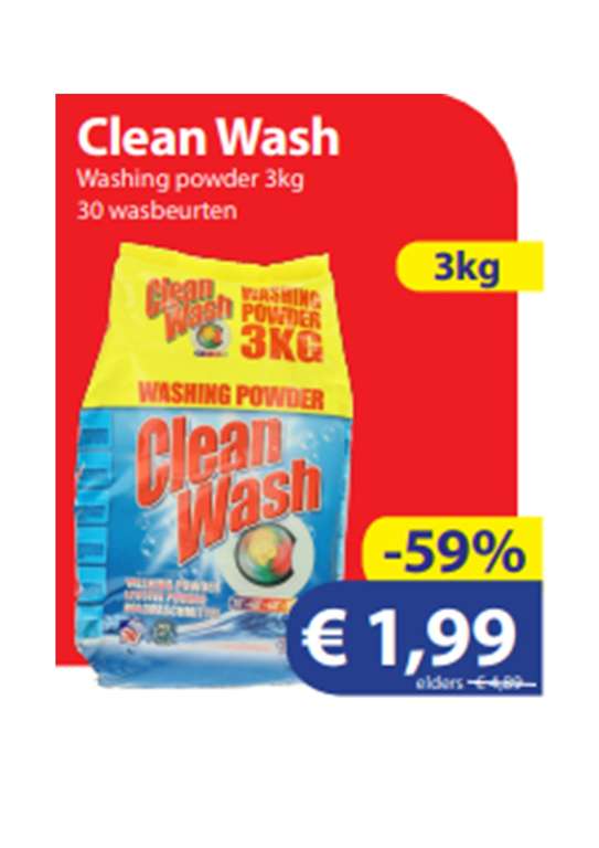 Grote wasjes, kleine wasjes, nu grenzenloos goedkoop.
