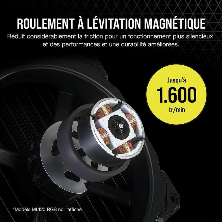 CORSAIR ML140 LED ELITE, 140 mm witte LED-fan