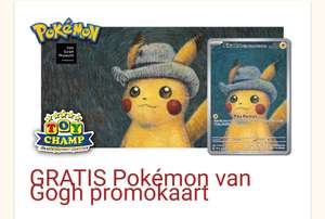 Gratis Pokemon van Gogh promokaart bij aankoop vanaf 29.99 in winkel