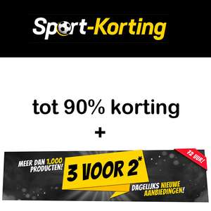 Sport-Korting: tot 90% korting + 3 halen = 2 betalen - o.a. Nike // Lacoste // Under Armour