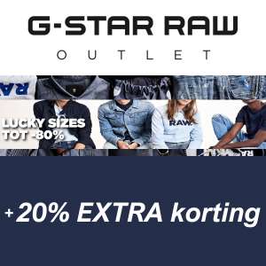 G-Star outlet: kortingen tot -80% & 20% extra + nieuwe items toegevoegd