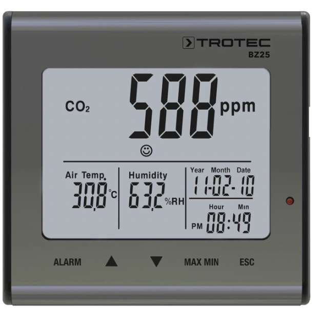 CO2-luchtkwaliteitsmonitor Trotec BZ25