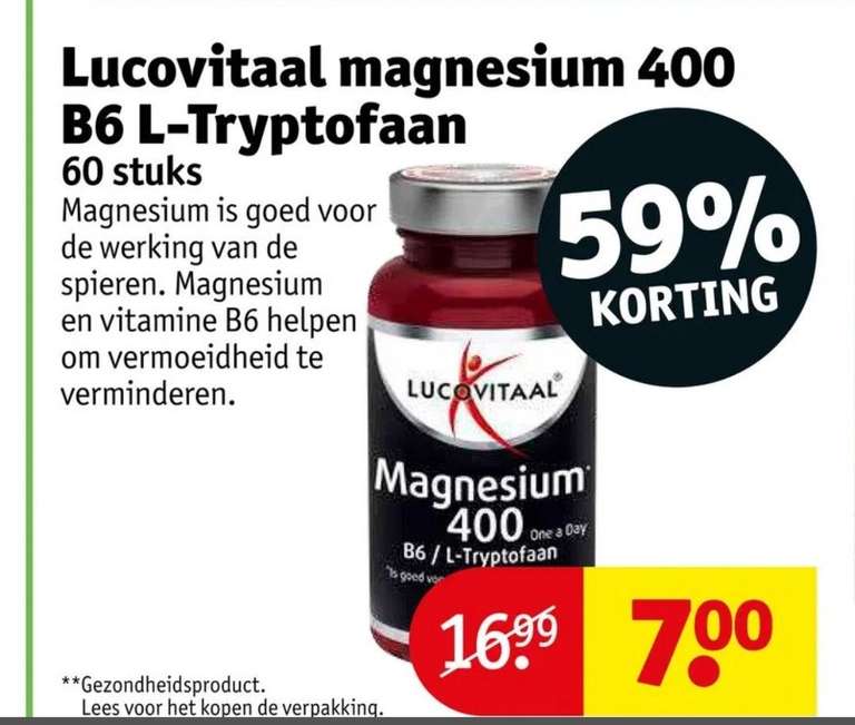 Lucovitaal Magnesium 400 B6/ L-Tryptofaan Capsules