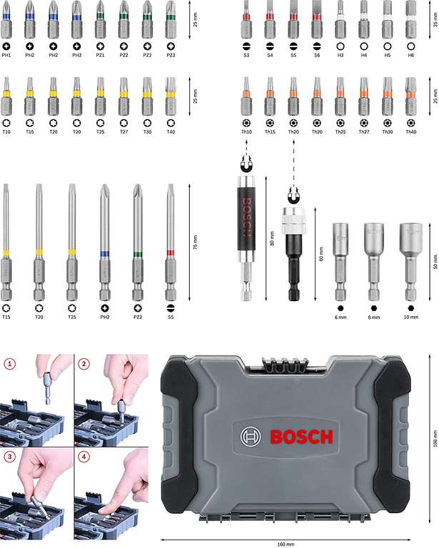 Bosch Professional 43-delige Schroefbitset Extra Hard
