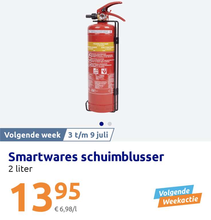 Smartwares Schuimblusser - 2 Liter - Inclusief ophangbeugel - Brandklasse AB