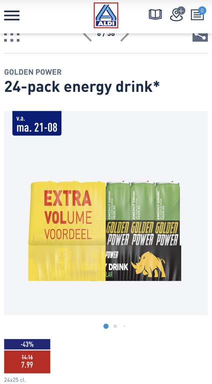 Golden Power 24 Pack Energie Drink