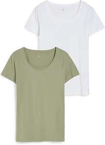 Set van 2 effen t-shirts dames C&A voor €4,50 @ Amazon NL