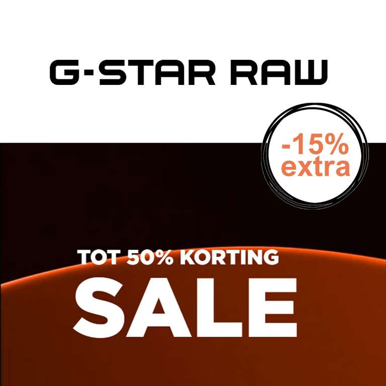 Sale bij G-Star RAW: tot - 50% & 15% extra korting