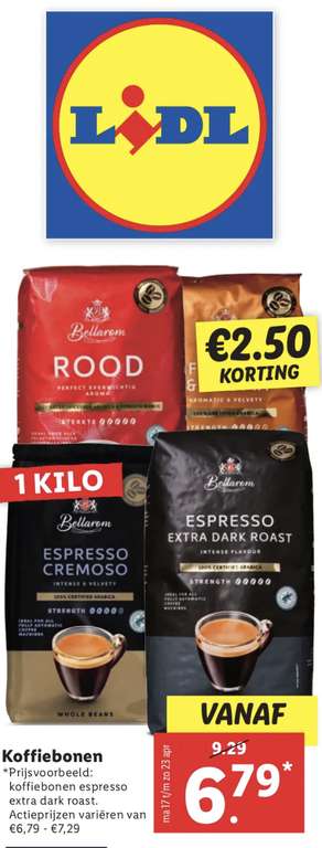 Uitstekend Zonnebrand Binnenwaarts Koffiebonen bij de Lidl 2,50 korting per kilo - Pepper.com